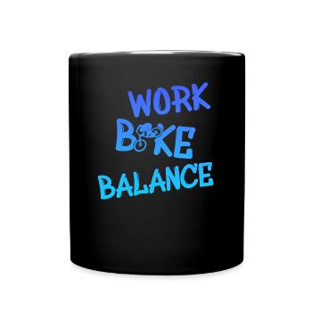 Biken - Tasse einfarbig - Schwarz - Vorne