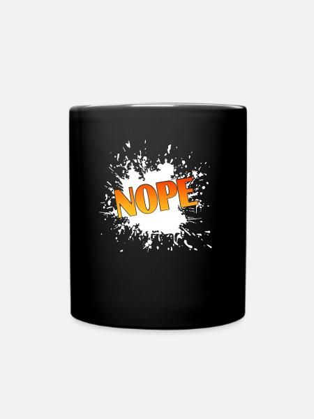 Nope - Tasse einfarbig - Schwarz