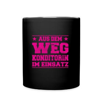 Out of the way confectioner in action Design - Full Colour Mug - black - Front