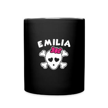 Design Pirate Emilia pour filles et femmes - Mug uni - noir - Devant