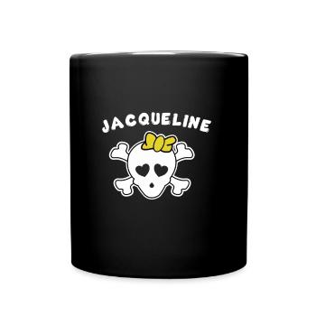 Piratin Jacqueline Design für Mädchen und Frauen - Tasse einfarbig - Schwarz - Vorne