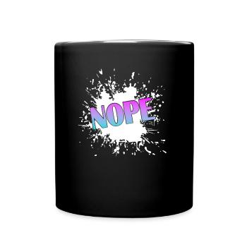 Nope - Tasse einfarbig - Schwarz - Vorne