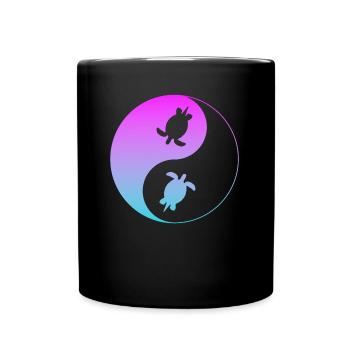 Schildkröte - Tasse einfarbig - Schwarz - Vorne