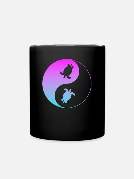 Schildkröte - Tasse einfarbig - Schwarz