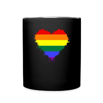 LGBTQ CSD GAY LOVE - Tasse einfarbig - Schwarz - Vorne