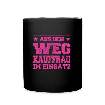 Out of the Way Merchant in Action Design - Full Colour Mug - black - Front