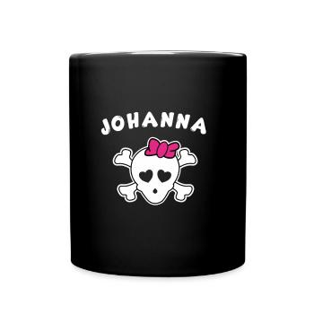 Piratin Johanna Design für Mädchen und Frauen - Tasse einfarbig - Schwarz - Vorne