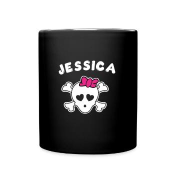 Design Pirate Jessica pour filles et femmes - Mug uni - noir - Devant