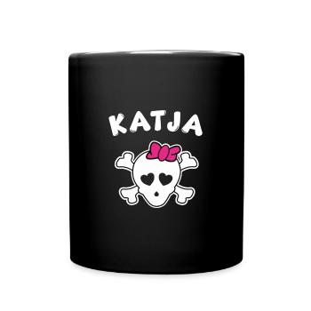 Pirate Katja Design pour filles et femmes - Mug uni - noir - Devant