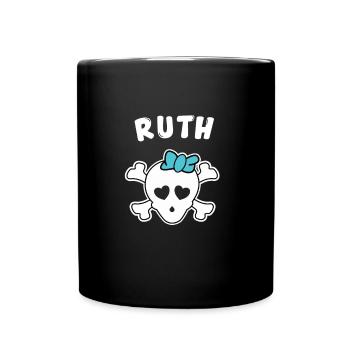 Pirate Ruth Design pour les filles et les femmes - Mug uni - noir - Devant