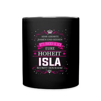 Your Highness Isla enters the room - Full Colour Mug - black - Front