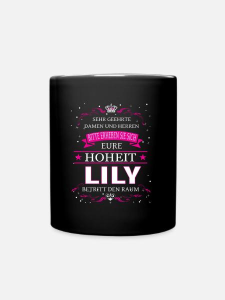 Votre Altesse Lily entre dans la pièce - Mug uni - noir