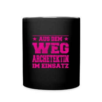 Architecte à l’écart dans le design d’action - Mug uni - noir - Devant