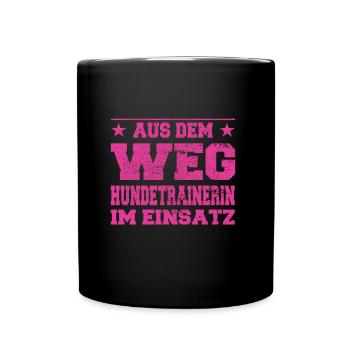 Dresseur de chiens à l’écart en action Design - Mug uni - noir - Devant