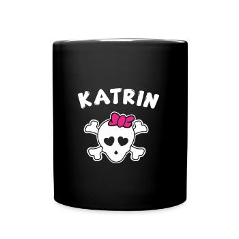 Pirate Katrin Design pour les filles et les femmes - Mug uni - noir - Devant