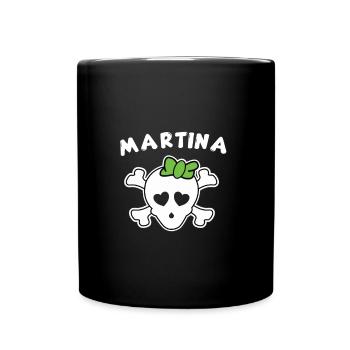 Piratin Martina Design für Mädchen und Frauen - Tasse einfarbig - Schwarz - Vorne
