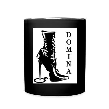Domina Stiefel - Tasse einfarbig - Schwarz - Vorne