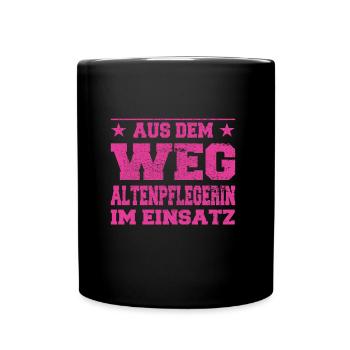 Infirmière gériatrique en action - Mug uni - noir - Devant