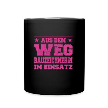 Dessinatrice à l’écart dans le design d’action - Mug uni - noir - Devant
