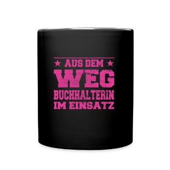 Comptable à l’écart en design d’action - Mug uni - noir - Devant