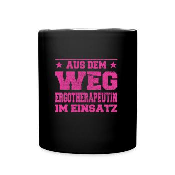Ergothérapeute à l’écart en conception d’action - Mug uni - noir - Devant