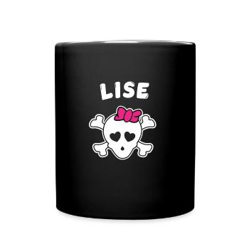 Design de Pirate Lise pour filles et femmes - Mug uni - noir - Devant
