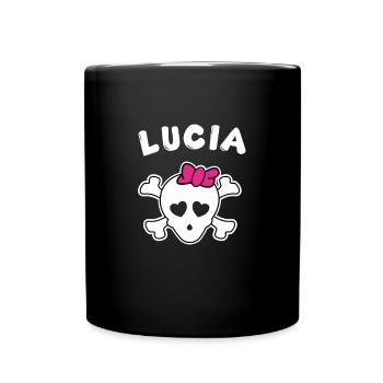 Design Pirate Lucia pour filles et femmes - Mug uni - noir - Devant