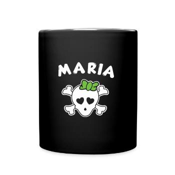 Design Pirate Maria pour filles et femmes - Mug uni - noir - Devant