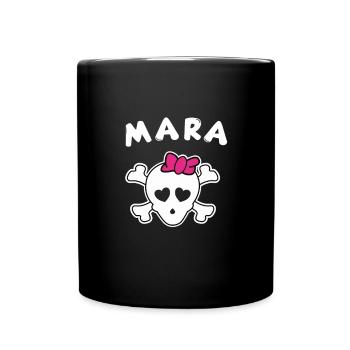 Piratin Mara Design für Mädchen und Frauen - Tasse einfarbig - Schwarz - Vorne