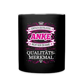 Qualitätsmerkmal Anke einfach Erstklassig Outfit - Tasse einfarbig - Schwarz - Vorne