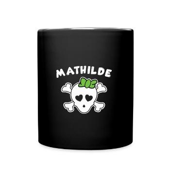 Piratin Mathilde Design für Mädchen und Frauen - Tasse einfarbig - Schwarz - Vorne