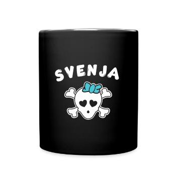 Piratin Svenja Design für Mädchen und Frauen - Tasse einfarbig - Schwarz - Vorne