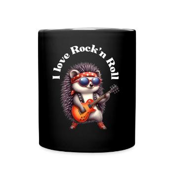 I love Rock 'n' Roll Hérisson - Collection loisirs - Mug uni - noir - Devant