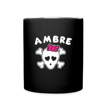 Pirate Ambre Design pour les filles et les femmes - Mug uni - noir - Devant