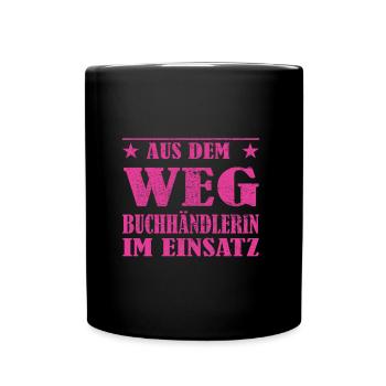 Libraire à l’écart en action Design - Mug uni - noir - Devant