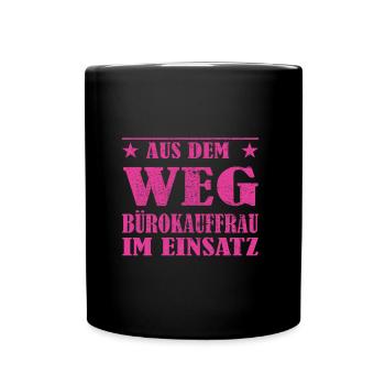 Employé de bureau en action Design - Mug uni - noir - Devant