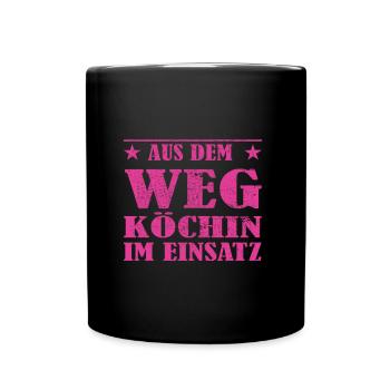 Out of the Way Cook in Action Design - Full Colour Mug - black - Front
