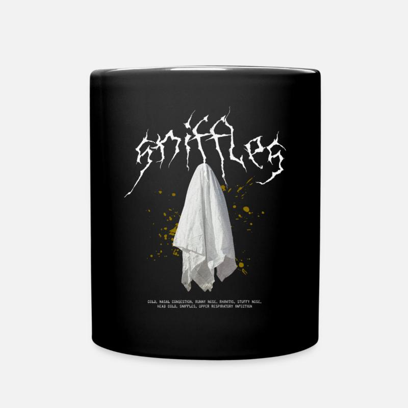 Schnupfen "Black Metal Style" - Tasse einfarbig - Schwarz