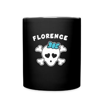 Piratin Florence Design für Mädchen und Frauen - Tasse einfarbig - Schwarz - Vorne