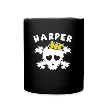 Pirate Harper Design for Girls and Women - Full Colour Mug - black - Front
