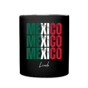Drapeau du Mexique, fierté mexicaine - Mug uni - noir - Devant
