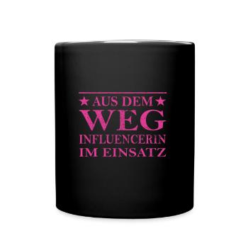 Influenceur à l’écart dans le design d’action - Mug uni - noir - Devant