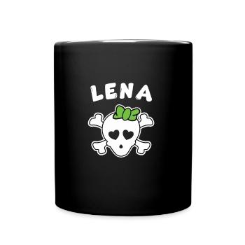 Pirate Lena Design for Girls and Women - Full Colour Mug - black - Front