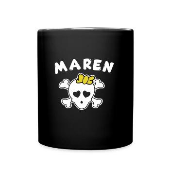 Design Pirate Maren pour les filles et les femmes - Mug uni - noir - Devant