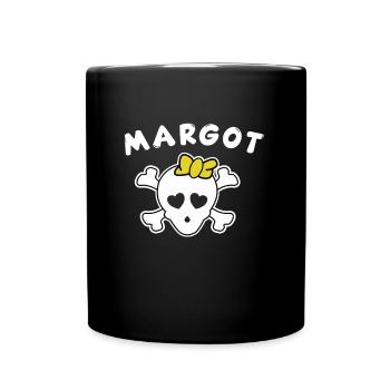 Pirate Margot Design pour les filles et les femmes - Mug uni - noir - Devant