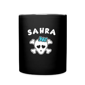 Piratin Sahra Design für Mädchen und Frauen - Tasse einfarbig - Schwarz - Vorne