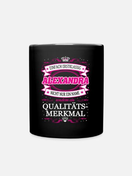 Caractéristique de qualité Alexandra tout simplement de première classe - Mug uni - noir