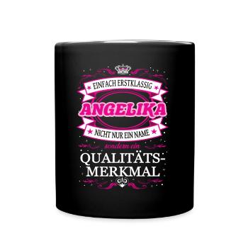 Quality feature Angelika simply first-class - Full Colour Mug - black - Front