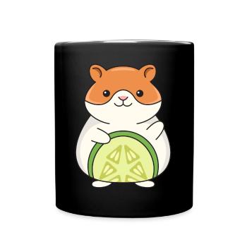 Design de concombre hamster pour les amateurs de hamsters - Mug uni - noir - Devant