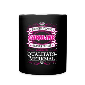 Qualitätsmerkmal Carlonine einfach Erstklassig - Tasse einfarbig - Schwarz - Vorne